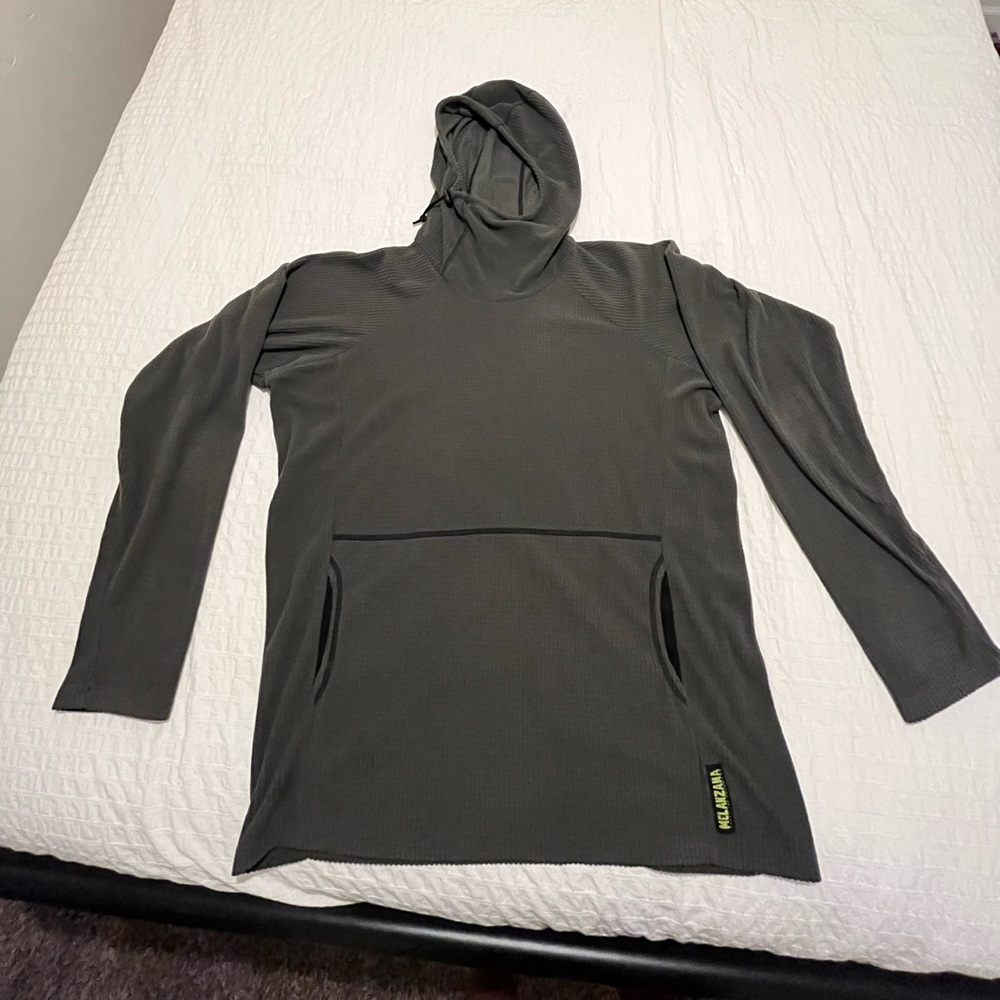 Men’s Melanzana Micro- Grid Fleece Hoodie -L
